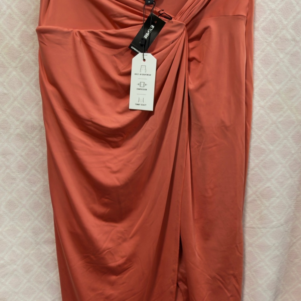 Express Asymmetrical Coral Skirt